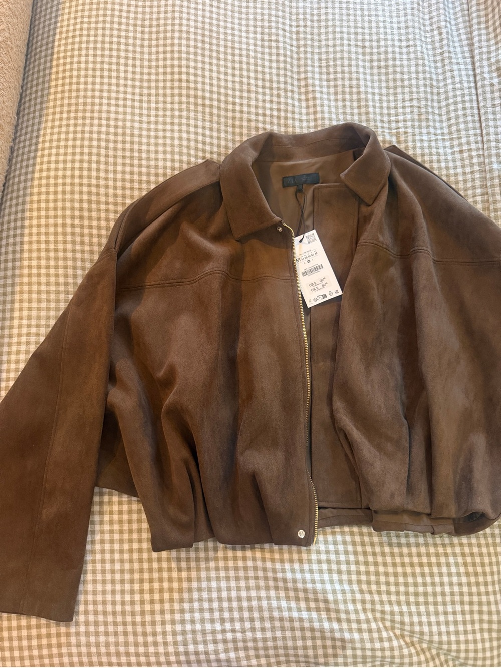 Zara Faux Suede Brown Jacket